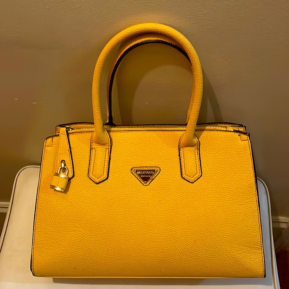 Large Lemon Yellow Purse